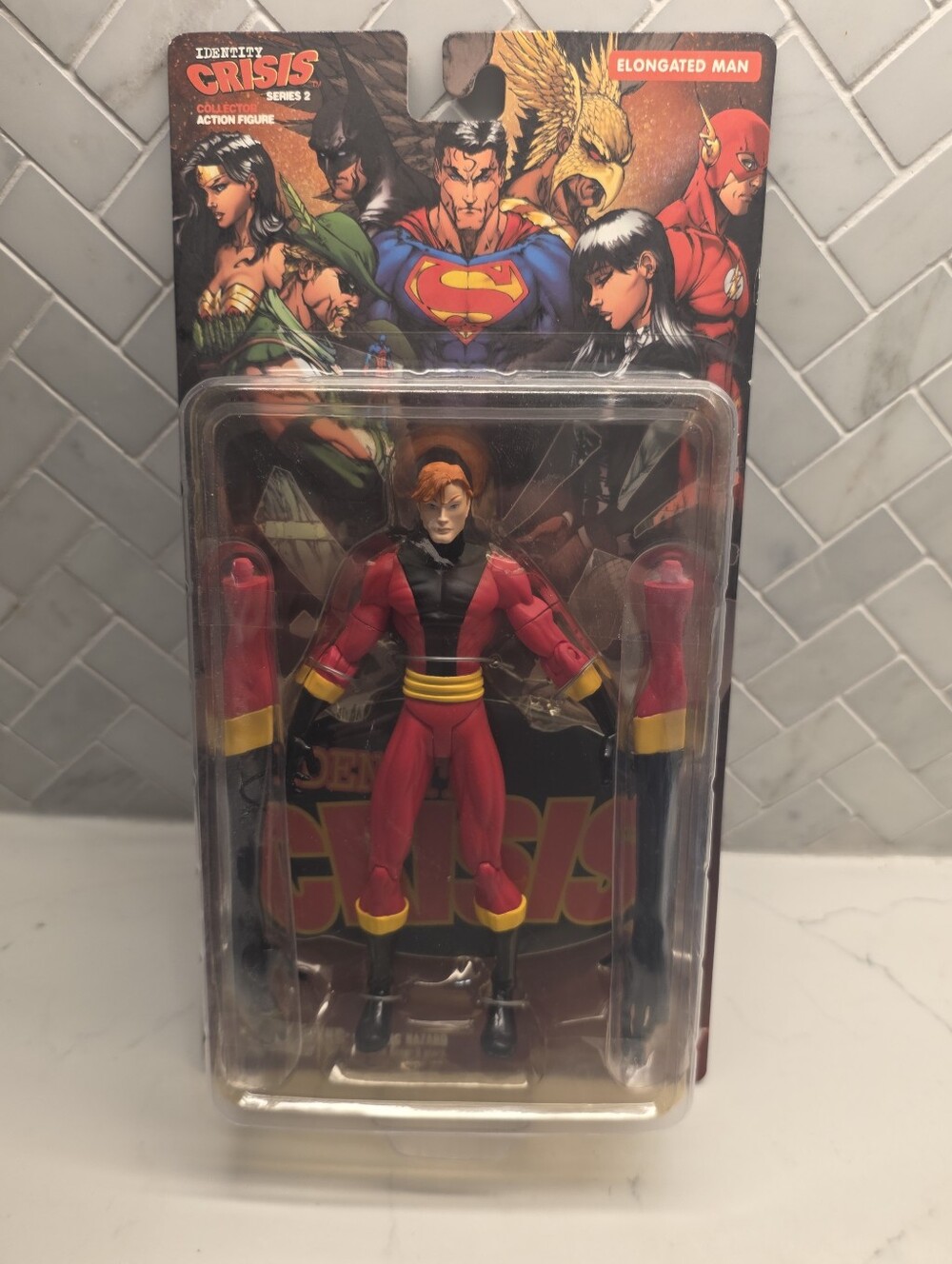DC Direct Identity Crisis Series 2 Elongated Man 7" Action Figure MOC Sealed
